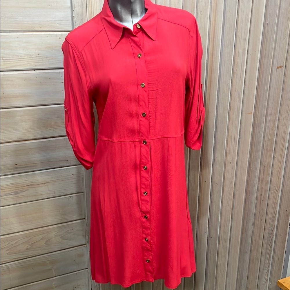 Noelle Women's Long Sleeve Dress - Vibrant Red